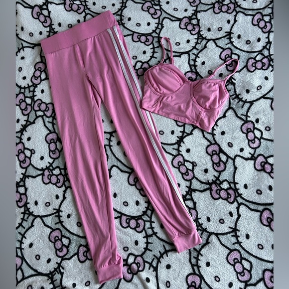 No Boundaries Tops - Sexy Y2K Pink Set